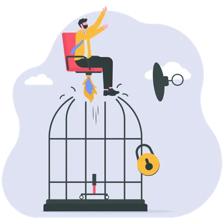 Businessman breaks all laws  Illustration