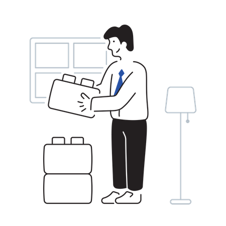 Businessman building strategy  Illustration