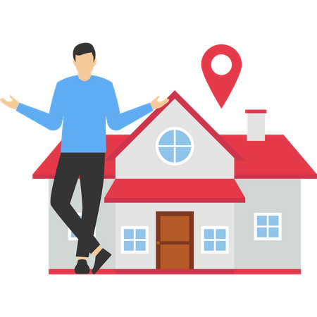 Businessman buying and selling property  Illustration