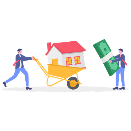 Businessman buying Property  Illustration