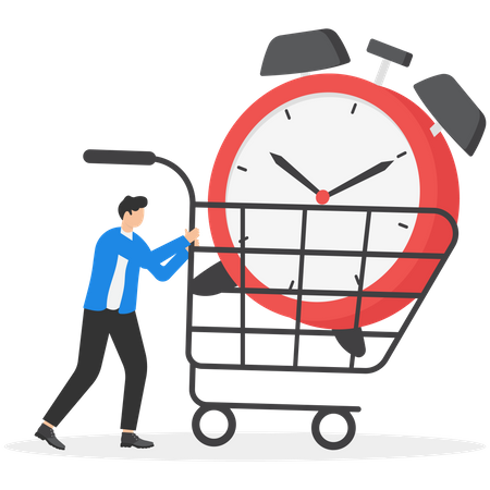 Businessman buying time  Illustration