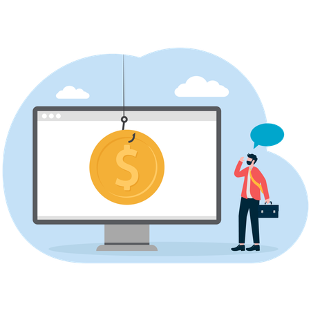 Businessman catching up dollar coin  Illustration