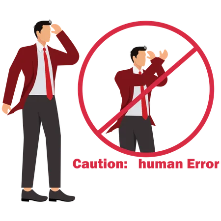 Businessman causing business mistake  Illustration