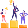 illustration celebrating first position