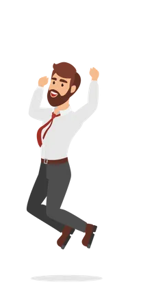 Businessman Celebrating  Illustration