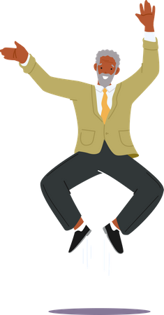 Businessman celebrating success  Illustration