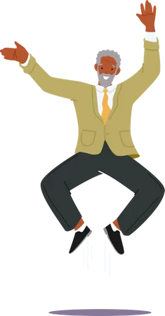 Businessman celebrating success  Illustration