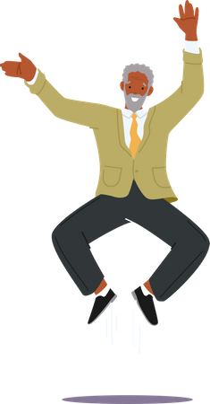 Businessman celebrating success  Illustration