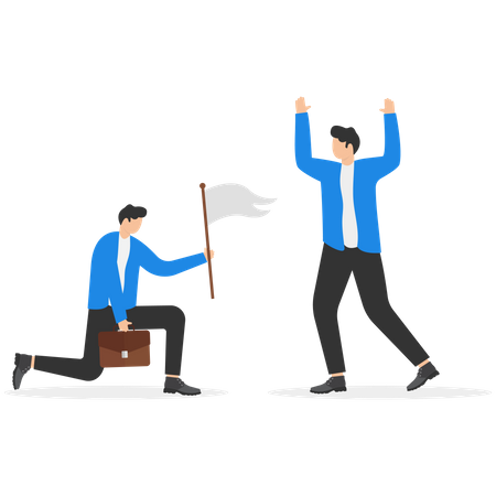 Businessman celebrating win  Illustration