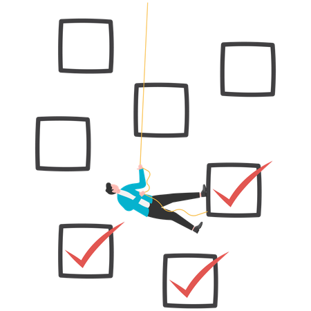 Businessman challenging task  Illustration