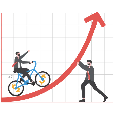 Businessman changes the direction of business  Illustration