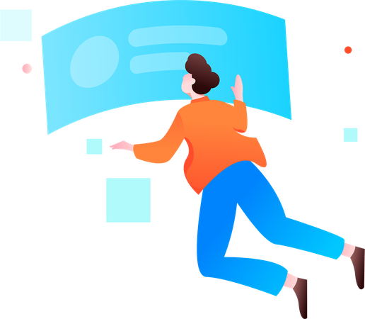 Businessman checks employee tasks regularly  Illustration