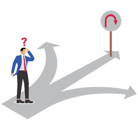 Businessman choose Right Decision  Illustration