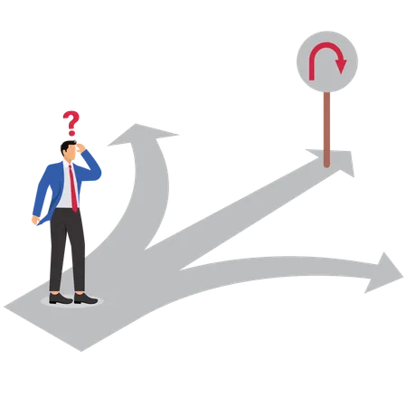 Businessman choose Right Decision  Illustration