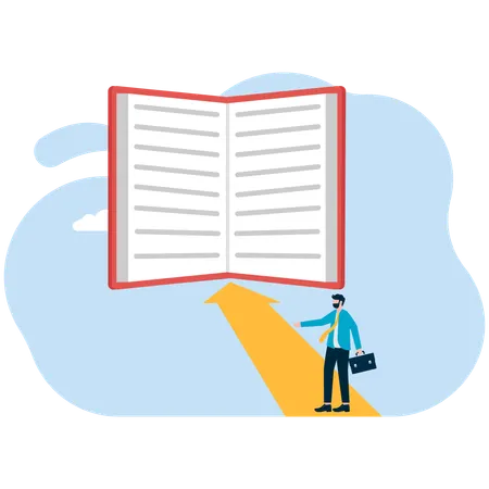 Businessman choosing book  Illustration