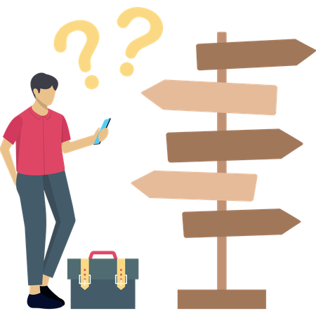 Businessman choosing business decision  Illustration
