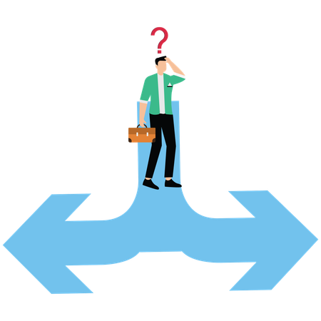 Businessman Choosing business strategy  Illustration