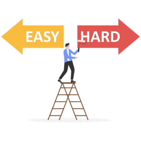 Businessman choosing career path  Illustration