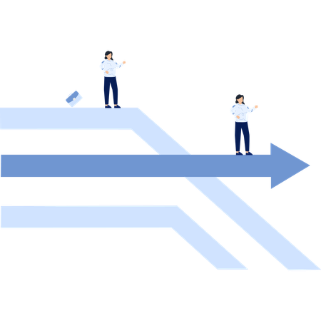 Businessman choosing career path  Illustration
