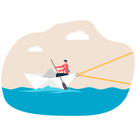 Businessman Choosing direction of the business  Illustration
