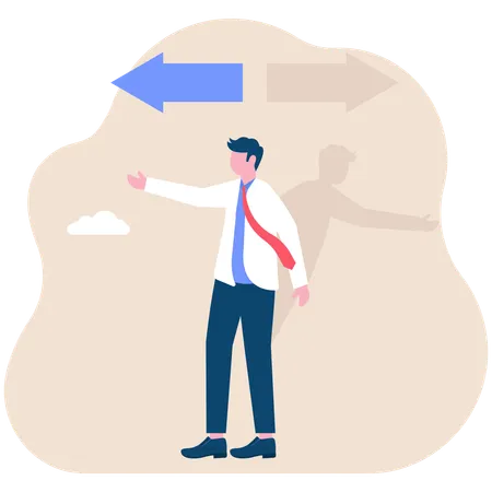 Businessman choosing right way  Illustration