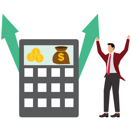 Businessman Choosing To Invest In Funds That Provide High Returns  Illustration
