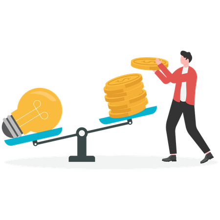 Businessman claiming Intellectual property  Illustration