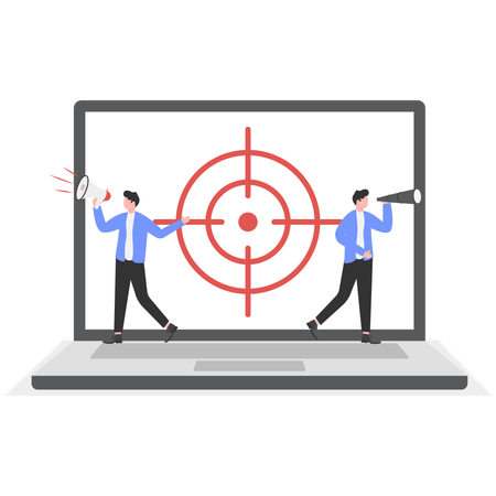 Businessman clarify objective  Illustration