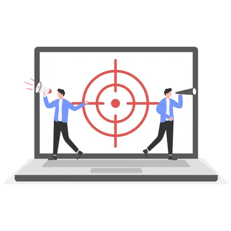 Businessman clarify objective  Illustration
