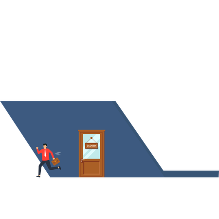 Businessman Closing business  Illustration