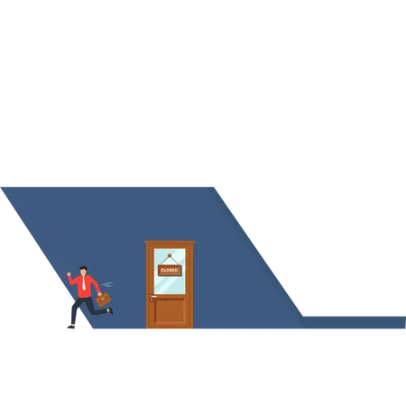 Businessman Closing business  Illustration
