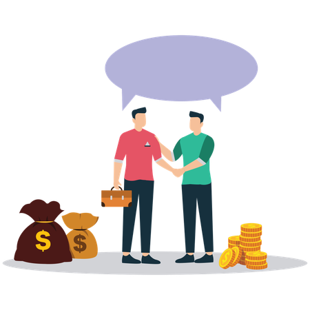 Businessman closing the deal  Illustration