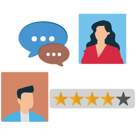 Businessman Collecting Customer Feedback  Illustration