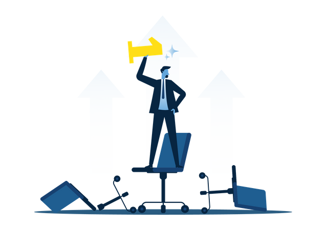 Businessman competition winner  Illustration