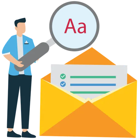 Businessman Conducting Usability Testing  Illustration