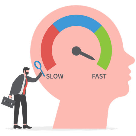 Businessman confused in implementing different growth plans  Illustration