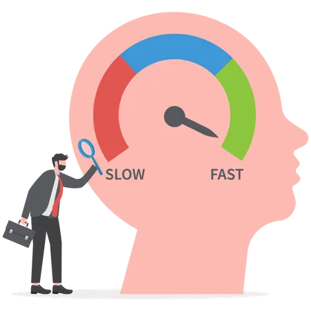 Businessman confused in implementing different growth plans  Illustration