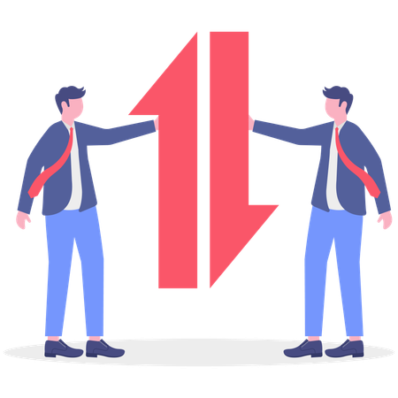 Businessman confuses to choose direction  Illustration