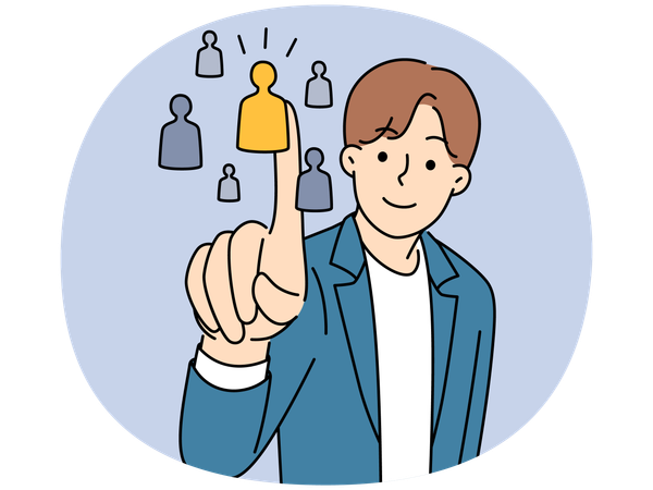 Businessman connect with business partner  Illustration