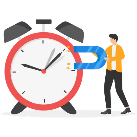 Businessman control time Illustration