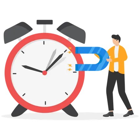 Businessman control time  Illustration