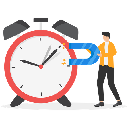 Businessman control time  Illustration