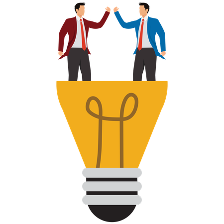 Businessman cooperation and teamwork  Illustration