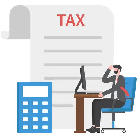 Statement Taxpayer Counting Tax And Profit Accounting And Financial Analysis Illustration
