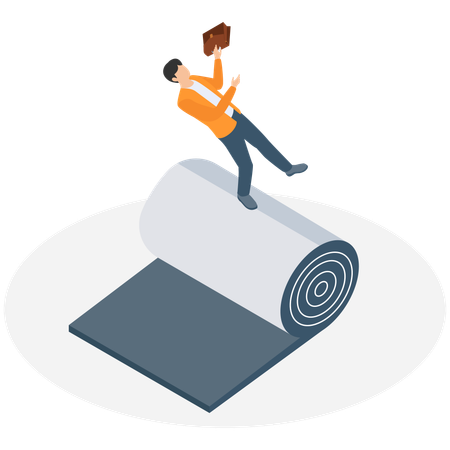 Businessman creating career path  Illustration