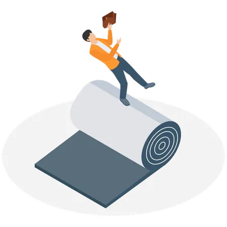 Businessman creating career path  Illustration