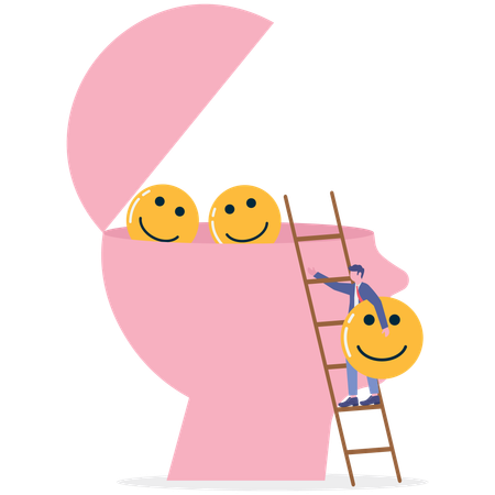 ビジネスストレスを解消するビジネスマン  イラスト