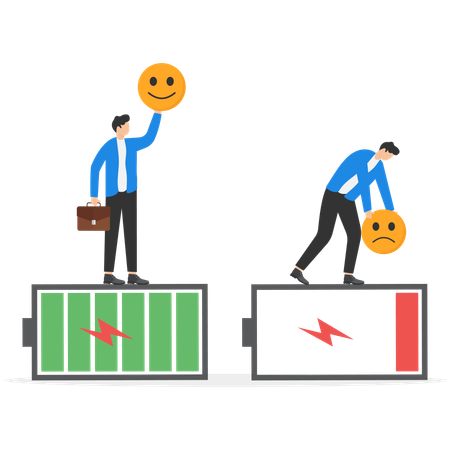 Businessman dealing with business fatigue  Illustration