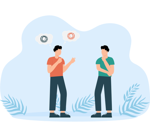 Businessman Dealing with difficult people and trouble  Illustration
