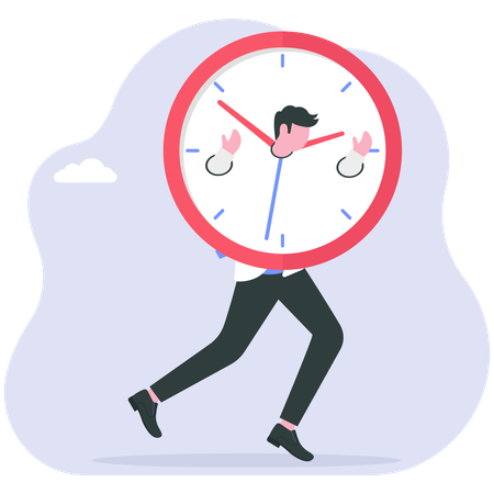 Businessman deals with deadlines  Illustration